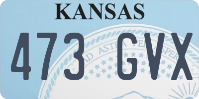 KS license plate 473GVX