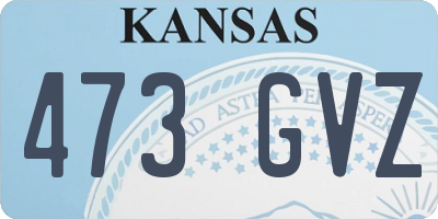 KS license plate 473GVZ