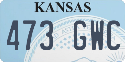KS license plate 473GWC