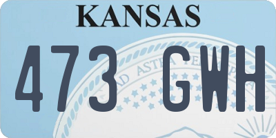 KS license plate 473GWH