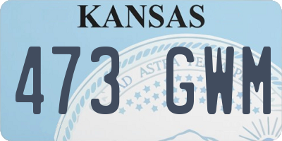 KS license plate 473GWM