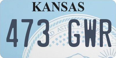 KS license plate 473GWR