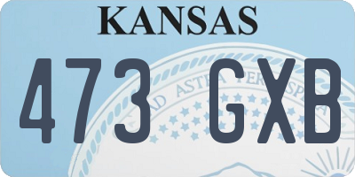KS license plate 473GXB