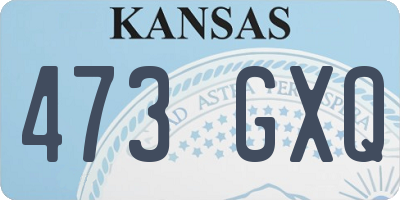 KS license plate 473GXQ