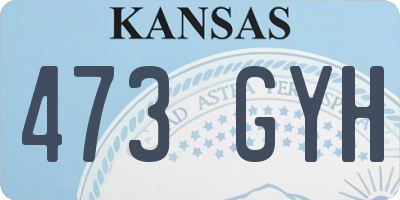 KS license plate 473GYH