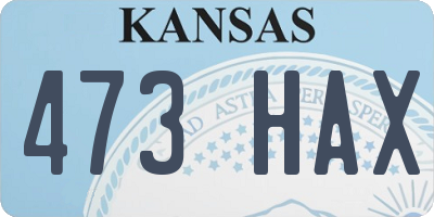 KS license plate 473HAX