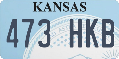 KS license plate 473HKB