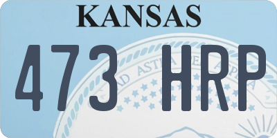 KS license plate 473HRP