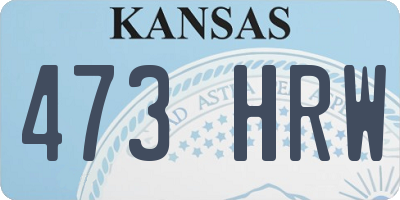 KS license plate 473HRW