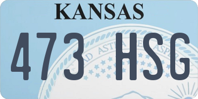 KS license plate 473HSG