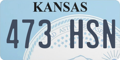 KS license plate 473HSN
