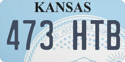 KS license plate 473HTB