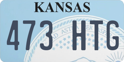 KS license plate 473HTG