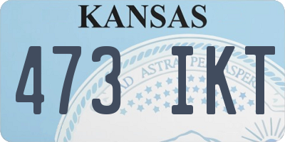 KS license plate 473IKT