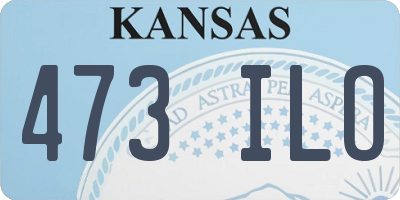 KS license plate 473ILO