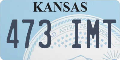 KS license plate 473IMT