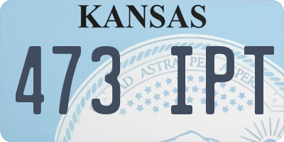 KS license plate 473IPT