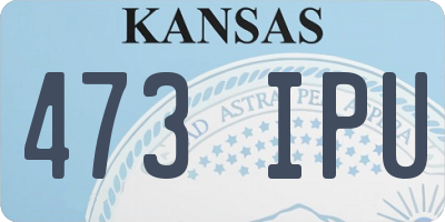 KS license plate 473IPU