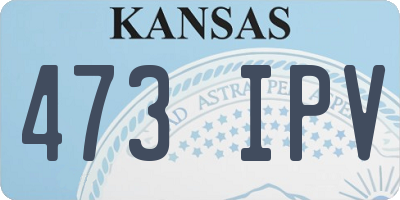 KS license plate 473IPV