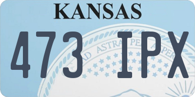 KS license plate 473IPX