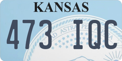 KS license plate 473IQC