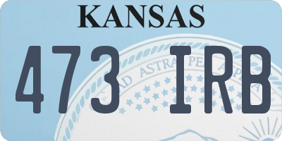 KS license plate 473IRB