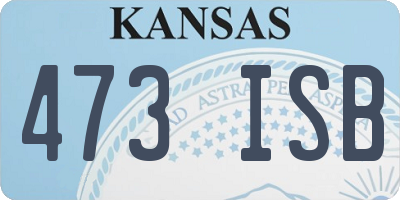 KS license plate 473ISB
