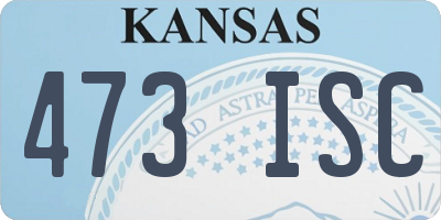 KS license plate 473ISC
