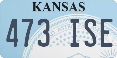 KS license plate 473ISE