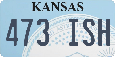 KS license plate 473ISH