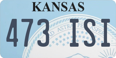 KS license plate 473ISI