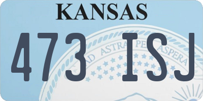 KS license plate 473ISJ