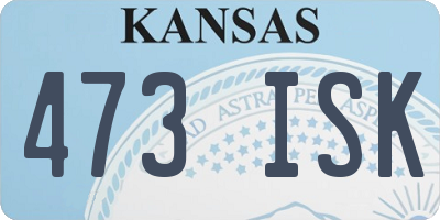KS license plate 473ISK