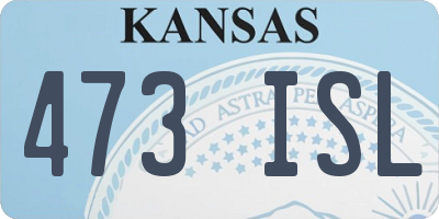 KS license plate 473ISL
