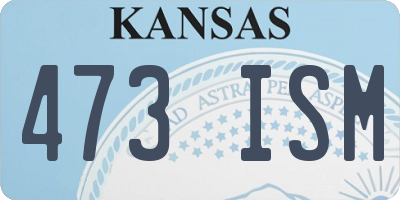 KS license plate 473ISM