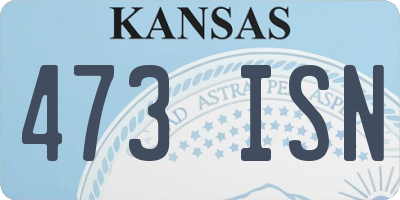 KS license plate 473ISN