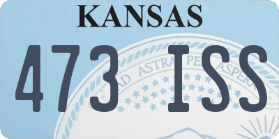 KS license plate 473ISS