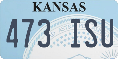 KS license plate 473ISU