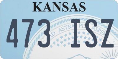 KS license plate 473ISZ
