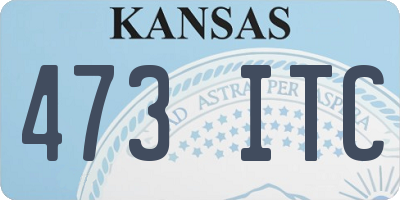 KS license plate 473ITC