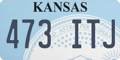 KS license plate 473ITJ