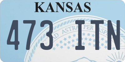 KS license plate 473ITN