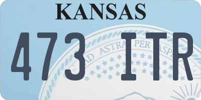 KS license plate 473ITR