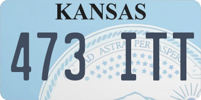 KS license plate 473ITT