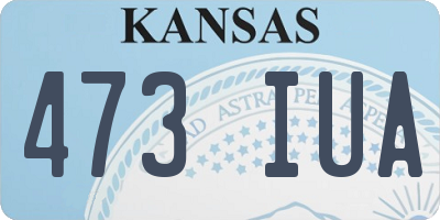 KS license plate 473IUA