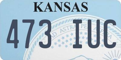 KS license plate 473IUC