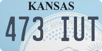 KS license plate 473IUT