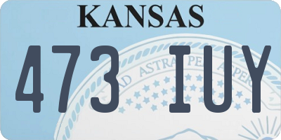 KS license plate 473IUY