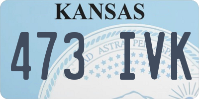 KS license plate 473IVK
