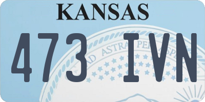 KS license plate 473IVN